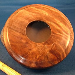 Walnut double slate call top view